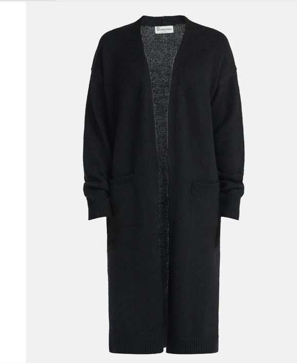 No Boundaries Black Oversized Sweater Duster Cardigan XS 0/2 New - Picture 4 of 8